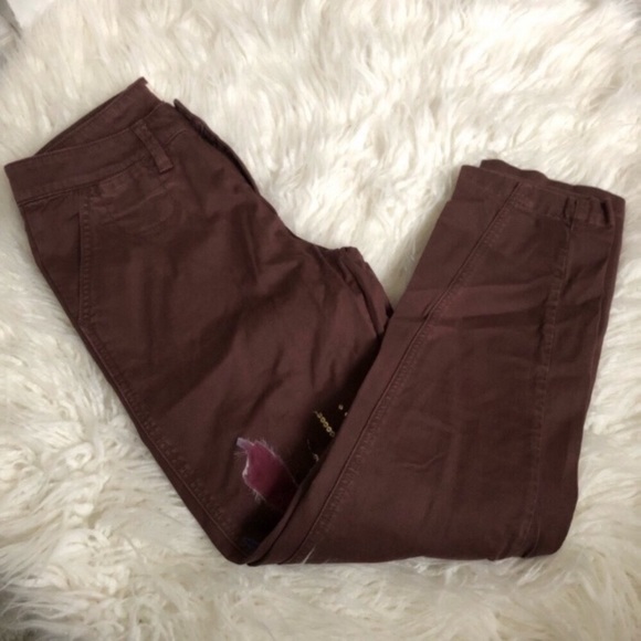 SOLD Anthropologie Chino Sequin & Paint Pants NWOT - Picture 4 of 8